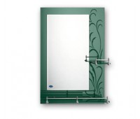 Зеркало с зеленым рисунком 70*50 F686