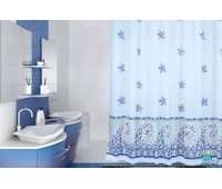 Штора для ванной 180*180 ткань 2265696 Orido blue